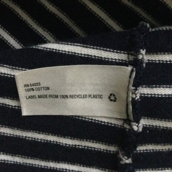 Gap Boatneck Mariner Dress Stripes Knit Navy White Shift - Sz Medium - Picture 12 of 15